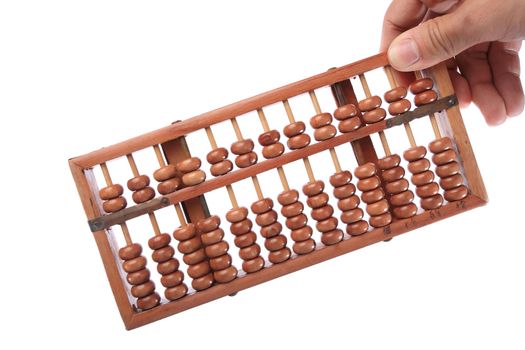 abacus hold by hand