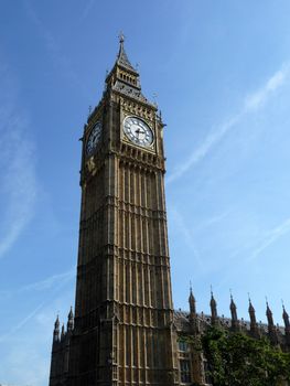 A view of the Houses of Parliament in London.