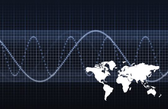 International Global Business Map Abstract in Purple