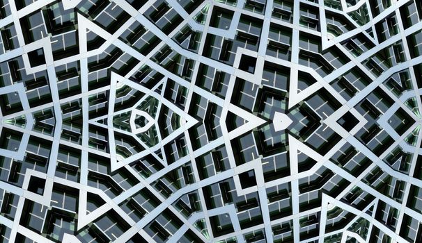 
A seamless abstract pattern background made from building windows.
