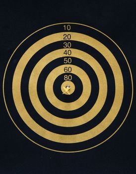 bulls eye on a darts board