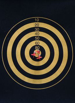 bulls eye on a target board