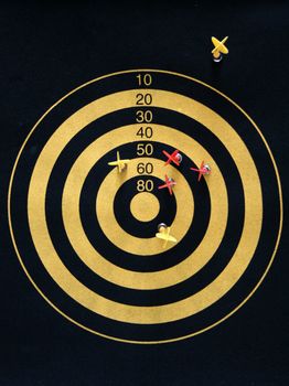 a near miss on a darts board