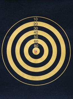 a Bulls eye on a target board