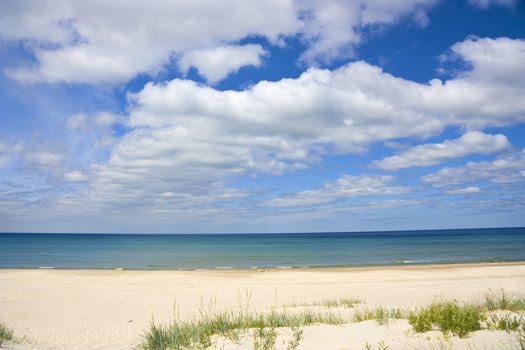 beach, blue sky