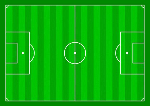 Illustration of a Soccer field from above