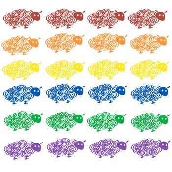 colorful sheep, great for fabric or gay related projects