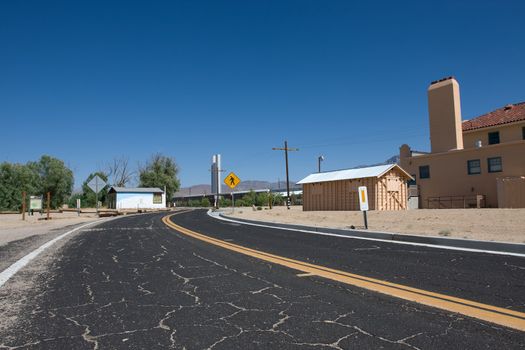 Abandoned train station in the mojave national park