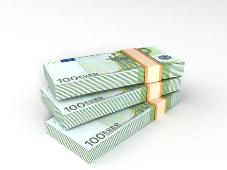 three dimensional bundles of europian currency