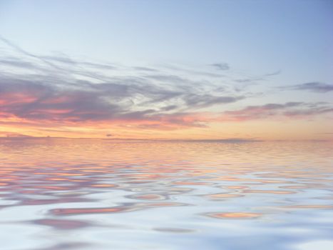 Illustration and photo of a sea view