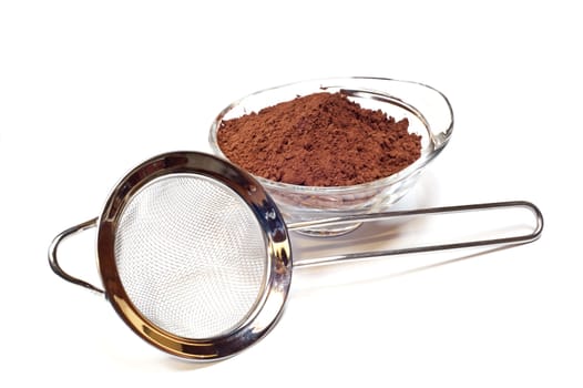 cocoa powder

on white background