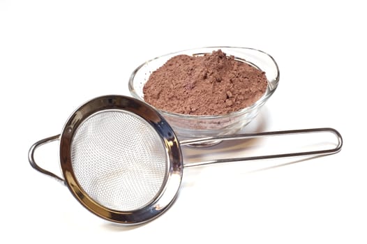 cocoa powder

on white background