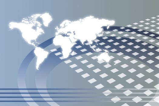 Corporate Worldwide Growth Abstract Background With Map