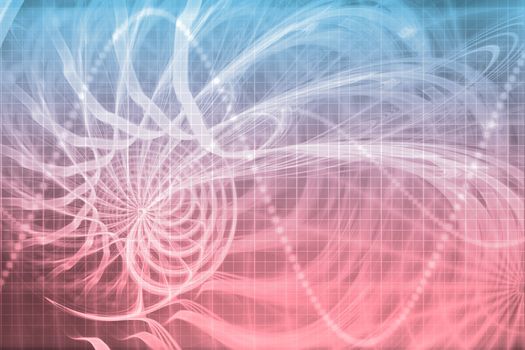 Alien Portal Abstract Background With Futuristic Data Grid