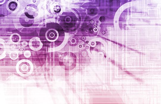 Web Schematics Abstract as Grunge Style Element