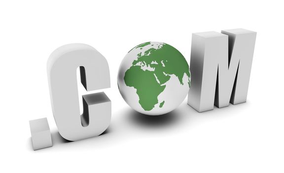 Dot Com of a Global Website on the Internet