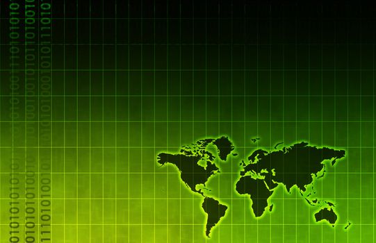 Technology Business Corporate World Art in Lines