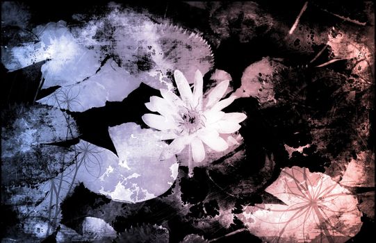 A Grunge Floral Decor Old Texture Background