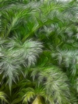 Abstract illustration of green plant life