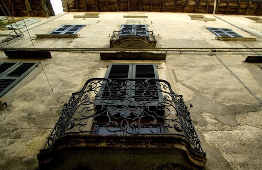 grunge walls of a very old building