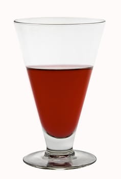 This image shows a glass with raspberry juice
