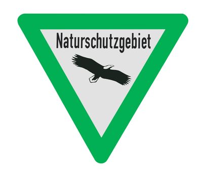 This image shows a German Nature Reserve Sign