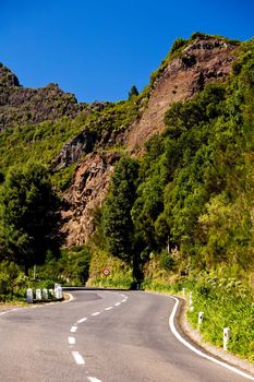 Mountain road in Madeira Island