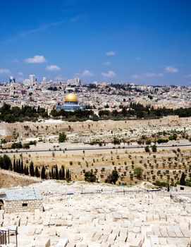 View of Jerusalem from Olive Mountain, Israel