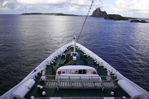 Cruise ship front.