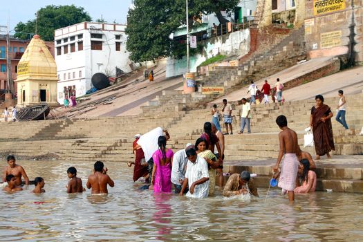 Religious ceremony at Varanasi Uttar Pradesh India