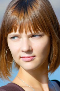 Portrait of the beautiful young girl