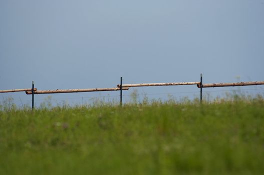 Shot of the fence of pales