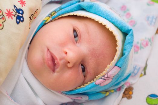 caucasian newborn girl