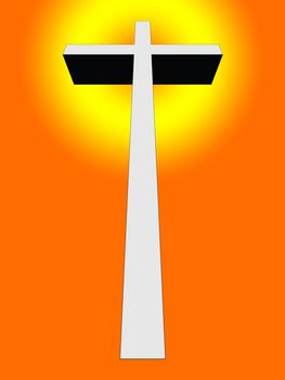 Illustrated version of the cross of Jesus.