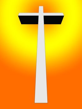 Illustrated version of the cross of Jesus.