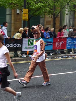 LONDON - APRIL 25: Fun Runners at the 2010 London Marathon April 25th, 2010 in London, England