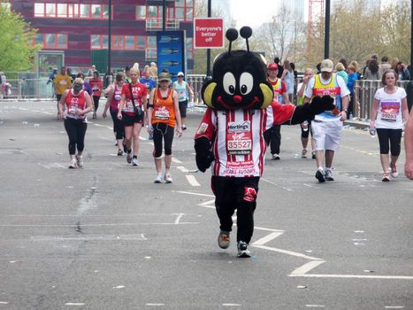 LONDON - APRIL 25: Fun Runners at the 2010 London Marathon April 25th, 2010 in London, England
