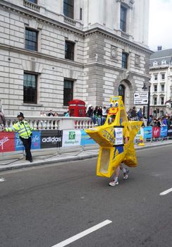 LONDON - APRIL 25: Fun Runners at the 2010 London Marathon April 25th, 2010 in London, England