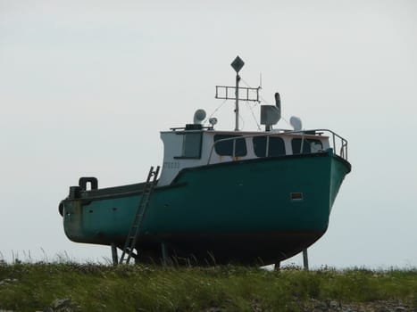 Old fishing boat for sale.