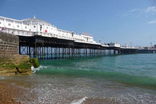 A view of Brighton Pier in Brighton. 