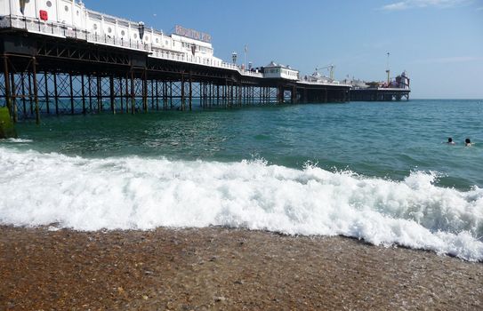A view of Brighton Pier in Brighton. 
