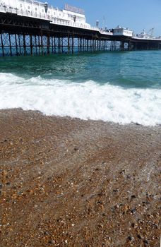 A view of Brighton Pier in Brighton. 