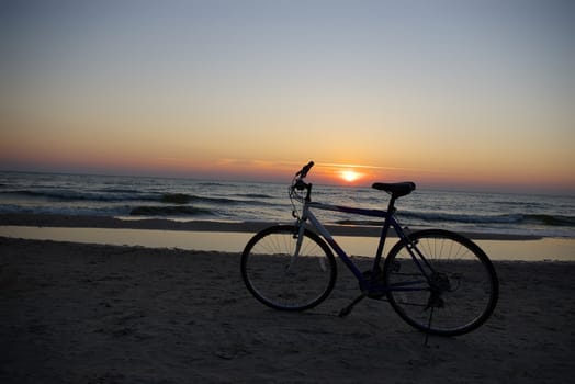 bicycle and sunset