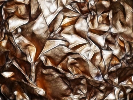 Abstract golden background with a crumpled design