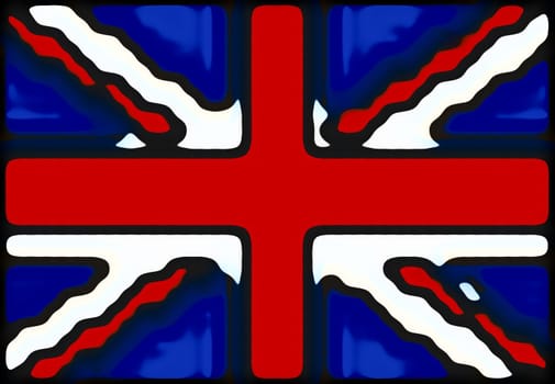 Illustrated Abstract UK Flag