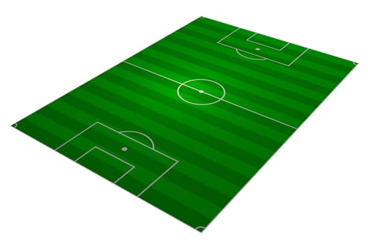 Illustration of a Soccer field looking from a side angle