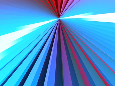 Abstract colorful tunnel - 3d rendered image