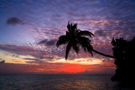Maldivian Sunset image with nice color