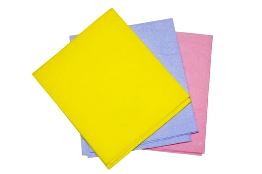 Colour rags for cleaning and cleanliness in the house