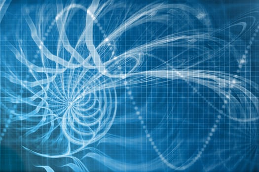 Alien Portal Abstract Background With Futuristic Data Grid